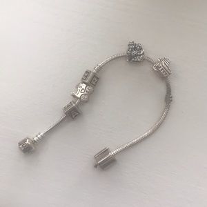 PANDORA bracelet with 5 charms